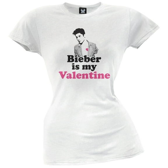 Bieber is My Valentine Juniors T-Shirt