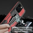 thumbnail image 3 of Allytechgroup for iPhone 16 Pro Max Case with Stand, Military Grade Protection Compatible with Magnetic Car Mount Anti-slip Back Bucket Shockproof Case for iPhone 16 Pro Max, Red, 3 of 6