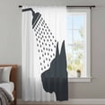 thumbnail image 3 of Dogs Showering Sheer Curtains 63 Inches Long, Modern Abstract Art Funny Animals Light Filering Curtains, Breathable Simi Curtain Privacy Drapes for Living Room Bedroom Lightweight Window Treatment, 3 of 9
