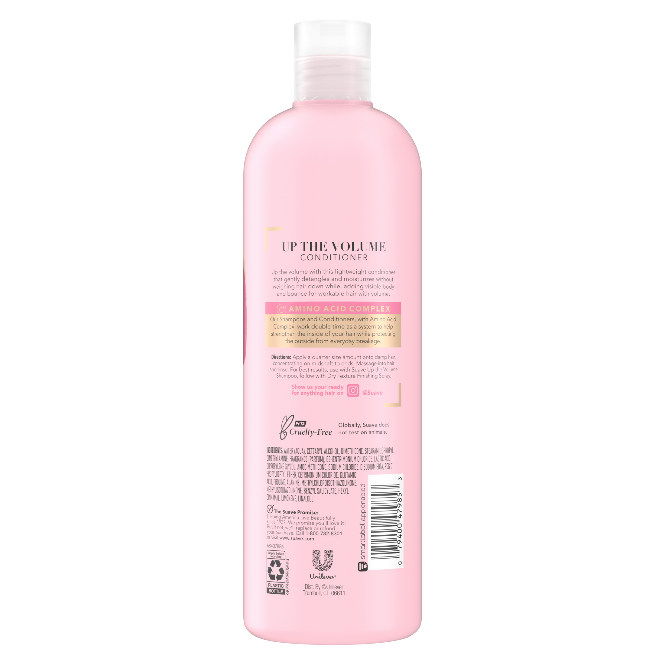 Suave Pink Up The Volume Volumizing Conditioner With Amino Acid Complex 165 Oz 0492