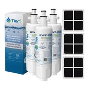 Tier1 RWF1052 ADQ36006101 Refrigerator Water & Air Filter Combo | Replacement for LG LT700P & Kenmore 9690 Fridge Filter - Up to 18 Months Supply | Easy Install | Odor Control | Clean Water (3-pk)