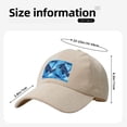 thumbnail image 2 of Baseball Cap Bent Eaves Design 6 Piece Cap Body Breathable Not Hot Plastic Cap Drag For Daily Travel Vacation Blue Geometric Lines_4 Beige, 2 of 8