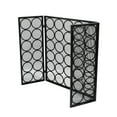 thumbnail image 3 of Koda Modern Three Panel Iron Firescreen, Black Silver Finish, 3 of 12
