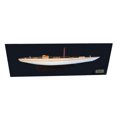 thumbnail image 2 of Old Modern Handicrafts Shamrock Brown - White Painted Half-Hull Model Boat Yacht Handmade, 2 of 7