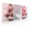 thumbnail image 1 of Set De 3 Cuadros Decorativos Rosas Rosas Con Frase Only Ideas Creativas  Cuadro sublimado en tela, 1 of 2