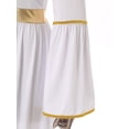 thumbnail image 4 of iiniim Women's 2 Piece Outfit Liturgical Lyrical Worship Dance Maxi Dress with Praise Dance Tunic Overlay Burgundy&White XL, 4 of 7