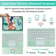 thumbnail image 4 of REQO Keyboard Case for Galaxy Tab S9 FE 5G 10.9 Inch/Galaxy Tab S9 11 Inch 2023, Detachable Touchpad Keyboard with S Pen Holder Cover for Galaxy Tab S9FE/S9 2023 Tablet (Mint Green), 4 of 6