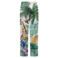 thumbnail image 6 of Jungle Giraffe Paradise Print Winter Female Pants Flannel High Waist Women Pants Lady Warm Straight Leg Plush Trousers, 6 of 7