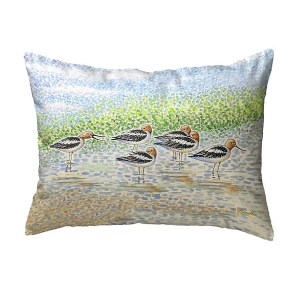 Betsy Drake KS1365 11 x 14 in. Summer Avocets Non-Corded Pillow - Small