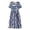 Blue, variant on REDARER Girls' Striped Dress, Short Sleeve Two-Tone Stripe A-Line Midi Dress, Casual Princess Dress for Kids,11-12 Years