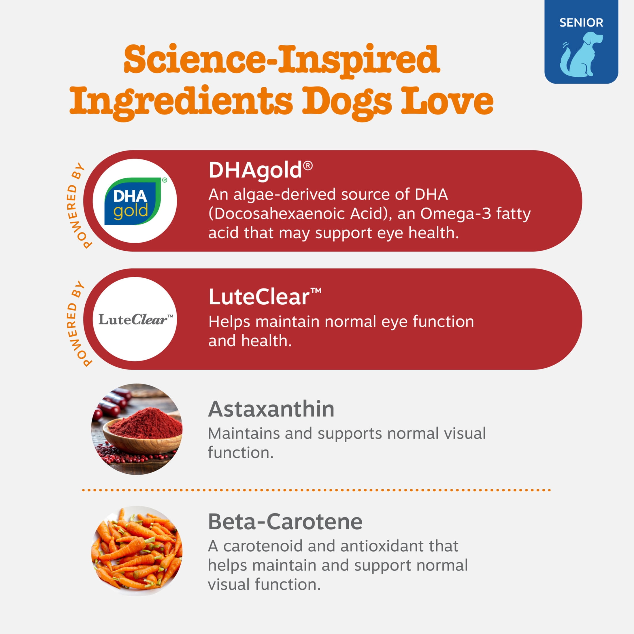 Zesty Paws Senior Advanced Vision Bites Chicken Flavor Dog Supplement, 90 Count