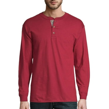 Hanes Mens Tagless Cotton Crew Neck Long-Sleeve Tshirt - Walmart.com