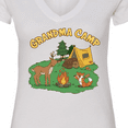 thumbnail image 4 of Inktastic Grandma Camp with Camping Animals Women's V-Neck T-Shirt, 4 of 5
