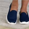 thumbnail image 3 of Pimfylm Womens Loafers Women's Loafer Flats Square Toe Flat Shoes Comfortable Office Work Shoes Blue 7, 3 of 5