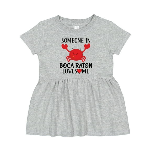 Inktastic Someone in Boca Raton Loves Me Girls Baby Dress