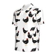 thumbnail image 2 of Balery Funny Chicken Printed Men’s Short Sleeve Polo Shirt, Midweight Men's Shirt,Golf Polo shirts -XX-Large, 2 of 9