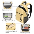 thumbnail image 5 of JIALIOU 14" Laptop Backpack Waterproof Airline Approved Stylish Casual Daypack for Travel Business College Work, Orange Yellow Polka Dot, 5 of 8