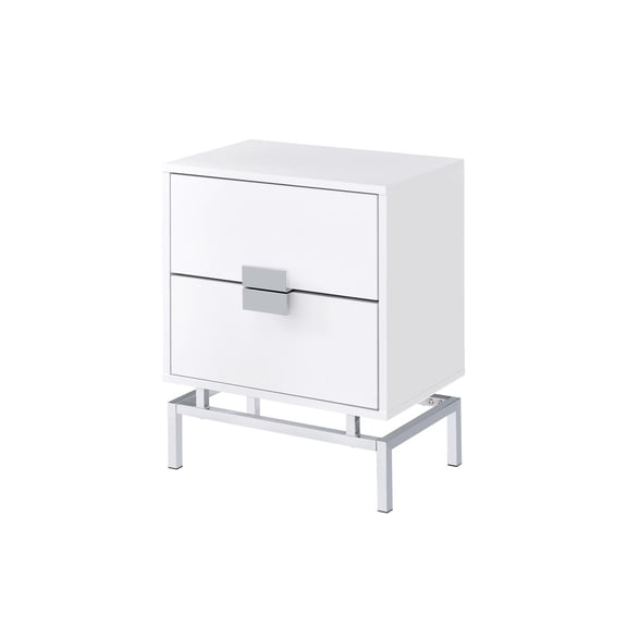 Myco Furniture Lydia Accent Table With White Finish LY100