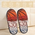 thumbnail image 2 of Balery Basketball Shot Pantuflas de Casa de Felpa Silenciosas con Diseño Estampado, Zapatillas Cómodas Antideslizantes de Algodón para Interior-Medium, 2 of 8