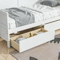thumbnail image 6 of Twin Size Daybed with Storage, Twin Daybed with 2 Storage Drawers, Wood Daybed Frame with Drawers, White, 6 of 7