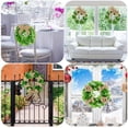 thumbnail image 6 of Dalrosia 2PCS Boxwood Wreath Artificial Christmas Wreath Outdoor Wreath Green Leaves Wreath with 16 Feet Ribbons for Xmas Decor Front Door Wall Window Wedding, 6 of 7