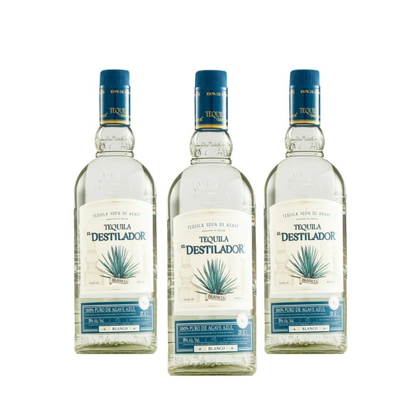 Tres Botellas Tequila El Destilador Blanco 1000 Ml Tequila