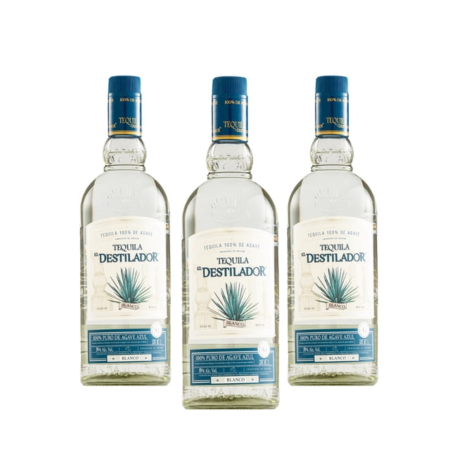 Tres Botellas Tequila El Destilador Blanco 1000 Ml Tequila