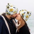 thumbnail image 5 of Lsque Bees And Rainbows Pattern Knitted Beanie, Unisex Winter Hat, Knit Hat Winter Beanies Thick Fisherman Beanies Cuffed Plain Skull Caps, 5 of 6
