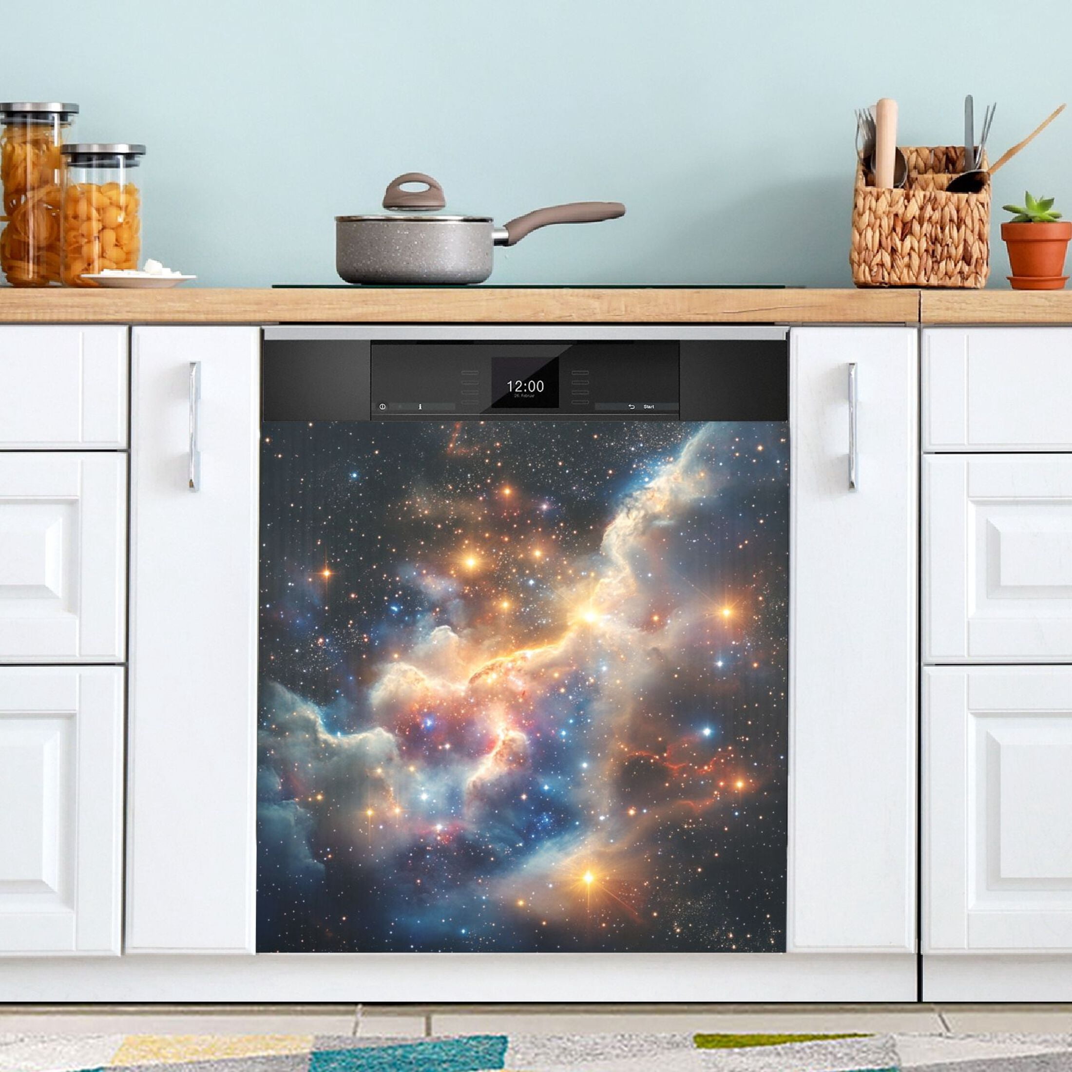 Dishwasher Magnetic Sticker 23x26 Inch Refrigerator Magnetic Sticker Washing Machine Magnetic Sticker Kitchen Panel Magnetic Sticker Home Decor Super Cool Colored Stars