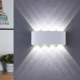 thumbnail image 1 of Aplique de aluminio moderno para sala de estar, dormitorio y pasillo, acabado blanco, luz LED de pared interior impermeable de 8 W, 1 of 6