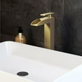 thumbnail image 5 of Concorde Single Hole, Single-Handle, High Arc Waterfall, Bathroom Faucet in Brushed Gold, 5 of 12