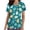 #207-Mint Green, variant on Women's Scrub Top, Loose Fit with Pockets, Short Sleeve V-Neck Easter Print for Work and Daily Use