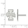 thumbnail image 2 of 10k White Gold LogoArt University of Idaho Vandals Small Post Earrings Q1W004UID, 2 of 4