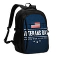 thumbnail image 1 of Balery Happy Veterans Day Mochila con carga USB para hombre y mujer - Mochila impermeable y antirrobo para portátil con puerto USB para viajes, trabajo, estudios y universidad, 1 of 7