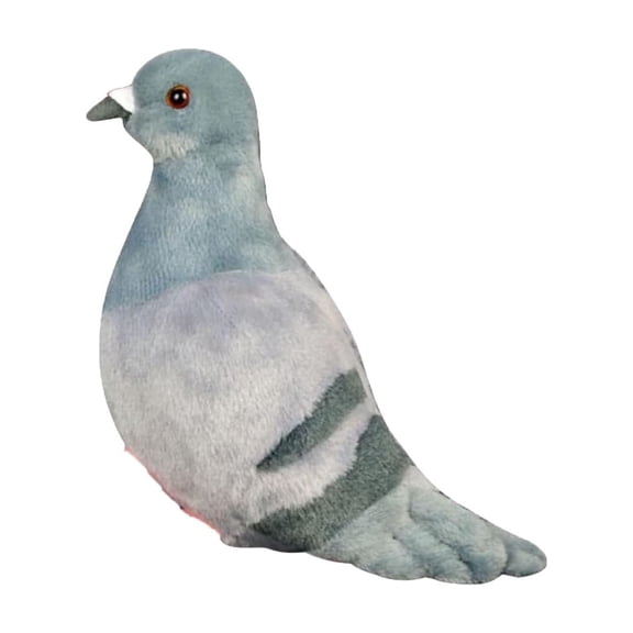 Realistic Pigeon Plush Toy - 20cm Lifelike Bird Stuffed Animal, Soft Home Decor Pillow for Nature Lovers