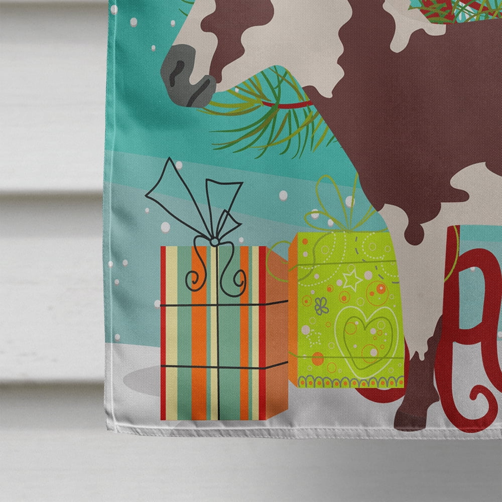 Caroline's Treasures BB9218CHF American Spotted Donkey Christmas Flag Canvas House Size , Large, multicolor