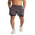 thumbnail image 1 of Men Double Layer Sport Shorts Quick Dry Gym Athletic Workout Shorts with Pockets, 1 of 7