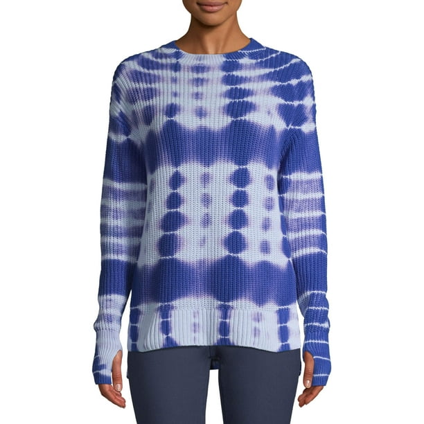 Time and Tru Women's Tie Dye Hi Lo Sweater Time and Tru Women's Tie Dye Hi Lo Sweater