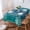 Blue, variant on Teal Blue Boho Tablecloth Square Table Cloth 54x54, Waterproof Tablecloth Outdoor Table Cloth, Retro White Rustic Flower Ethnic Pattern Washable Table Cover for Kitchen Dinning Party