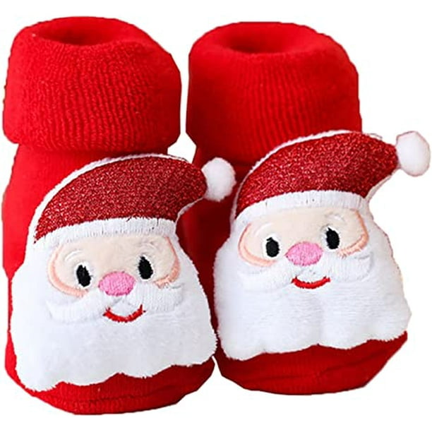 JOYWEI Baby Christmas Slipper Socks Infant Non Skid Soles Socks