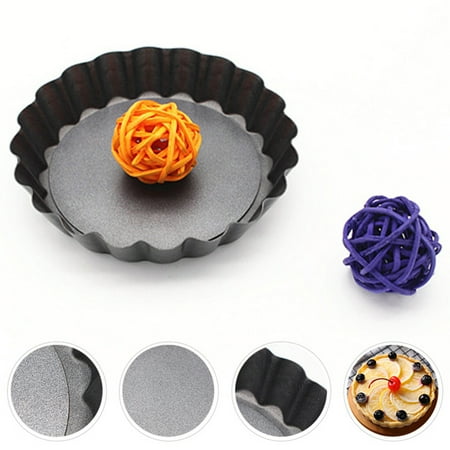 

SPRING PARK 2Pcs Removable Loose Bottom Quiche Pan Inner & Non-stick Round Bakeware