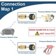 thumbnail image 4 of Pressure Washer Quick Connect Fittings, M22 14mm to 1/4 Inch Quick Connect Pressure Washer Adapter Set, 4 Pieces, 4 of 8