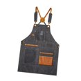 thumbnail image 5 of colaxi Canvas Apron Gardening Apron Cross Back Multipurpose Woodworking Shop Apron Tool Apron for Gardeners Electrician Carpenter Gray, 5 of 9