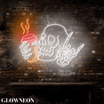 thumbnail image 4 of Glowneon Skull Coffee Led Sign, Skeleton Coffee Shop Neon Wall Decor, 4 of 5