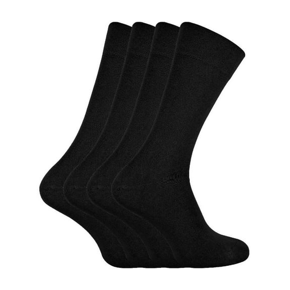 Sock Snob - 4 Pairs Soft Breathable Bamboo Crew Socks for Men