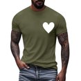 thumbnail image 4 of FDGIU ‌Women's Love Heart Graphic Tee - V-Neck Valentine T-Shirt Comfy Casual Blouse Gift, 4 of 6