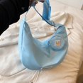 thumbnail image 3 of Sac Croissant pour Femmes en Forme de Demi-Lune pour École Voyage (Bleu), 3 of 10