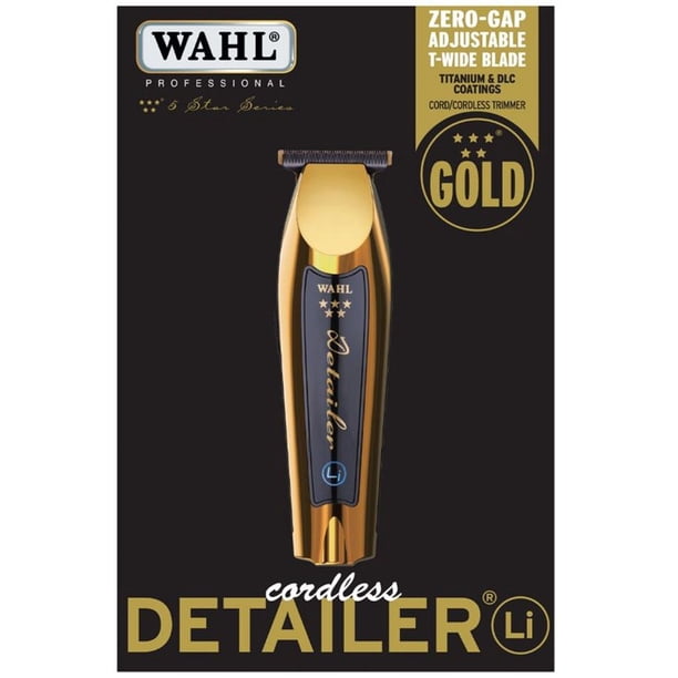 <美品>WAHL Cordless Detailer Li ゴールドバリカン Wahl Professional 5 Star Cordless Gold Detailer Li Trimmer- 8171