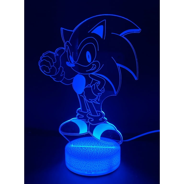 SONIC personalizzato The Hedgehog 3D Night Light / Regalo per bambini /  Regalo personalizzato / Lampada da scrivania / Regalo Sonic -  Italia
