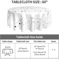 thumbnail image 4 of Printed Table Cloth Round Tablecloths 60 Inch Water Resistant Spill Proof Washable Polyester Tablecloth Mini Cats Decorative Table Cover for Dining Table, Parties,Kitchen, 4 of 6